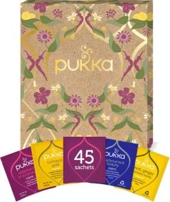 Pukka Support Kruidenthee Geschenkdoos - 5 Blends Biologische Kruidenthee, Ook Leuk Als Verjaardagscadeau - 45 Zakjes - Theedoos - GB-BIO-05 -Eten En Drinken 1009x1200