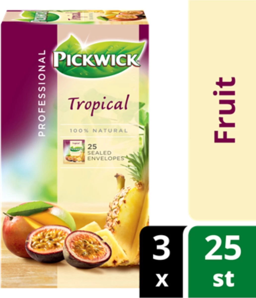 Thee Pickwick Tropical 25x1.5gr Met Envelop - 3 Stuks - 3 Stuks 6 Thee Pickwick Tropical 25x1.5gr Met Envelop - 3 Stuks - 3 Stuks - Afbeelding 4