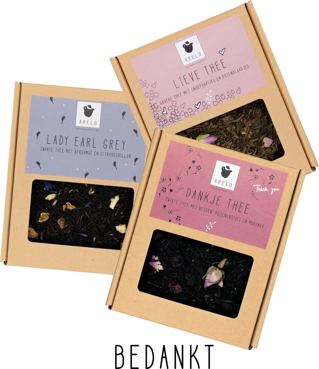 Losse Thee - Pakket - Cadeau - Bedankt 3 Losse Thee - Pakket - Cadeau - Bedankt