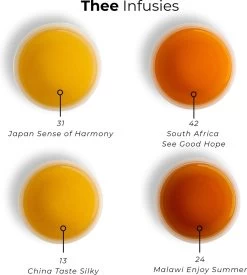 Soolong Wereld Nr6 Giftset 4 Wereldtheen - Japanse Yuzu Kruidenblend - Rooibos Vanille - Malawi Oolong - Witte Thee Met Mango - Ideaal Als Relatiegeschenk Of Proeverij - Assortiment 4stuks -Eten En Drinken 1076x1200