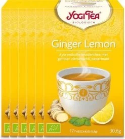 Yogi Tea Ginger Lemon - Tray: 6 Stuks -Eten En Drinken 1077x1200
