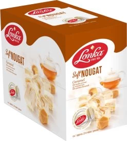Lonka Soft Nougat Caramel Presentatiedoos à 2,57kg Snoep Thee - 214 Per Stuk Verpakte Nougat Blokjes - Nougat Gevuld Met Heerlijke Lonka Caramel -Eten En Drinken 1078x1200