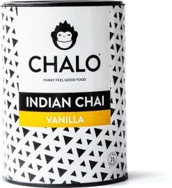 CHALO Vanilla Chai Latte - Indische Vegan Chai - Zwarte Assam Thee - 25 Porties/ 300GR