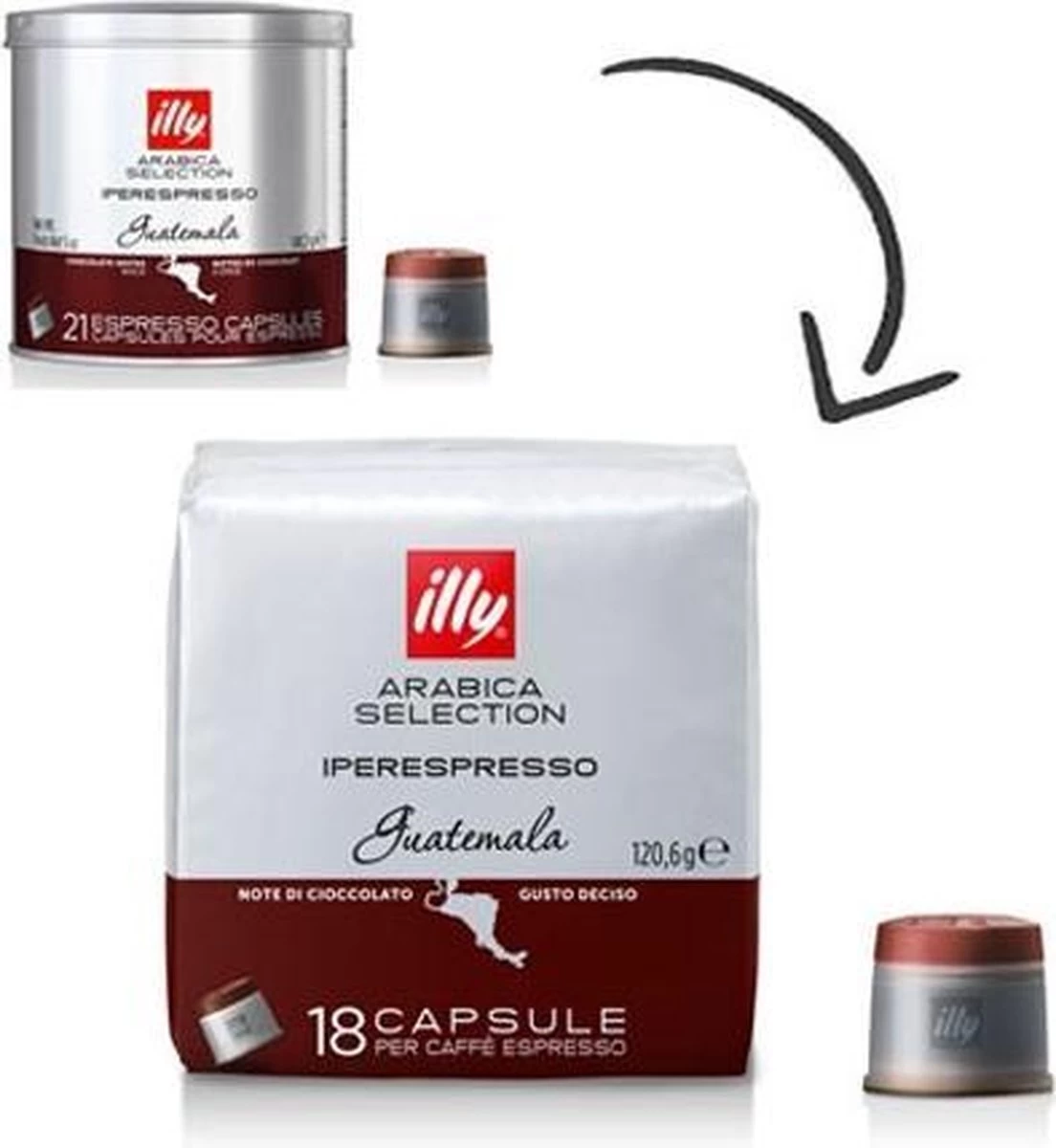 Illy Capsules Iperespresso Arabica Selection Guatemala 6 X 18 Stuks 4 Illy Capsules Iperespresso Arabica Selection Guatemala 6 X 18 Stuks - Afbeelding 2