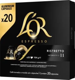 L'OR Espresso Ristretto Koffiecups - Intensiteit 11/12 - 10 X 20 Capsules -Eten En Drinken 1128x1200