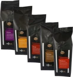 Proefpakket Koffiebonen - Caffè Duo - 5 X 250 Gram - Inclusief 100% Arabica Melanges
