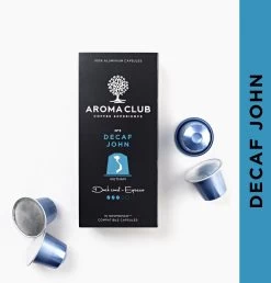 Aroma Club - Nespresso Compatible Capsules (120 St.) - No. 5 Decaf John - Intensiteit 3/5 - Decaf - 100% Aluminium Koffiecups -Eten En Drinken 1149x1200 2