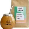 Yerba Mate Starterspakket Compleet - Traditionele Kalebas + Bombilla - Original Maté 150g -Eten En Drinken 1151x1200
