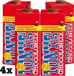 Tony's Chocolonely Chocolademelk - Chocolade Melk - Hot Chocolate - 4 X 1 Liter