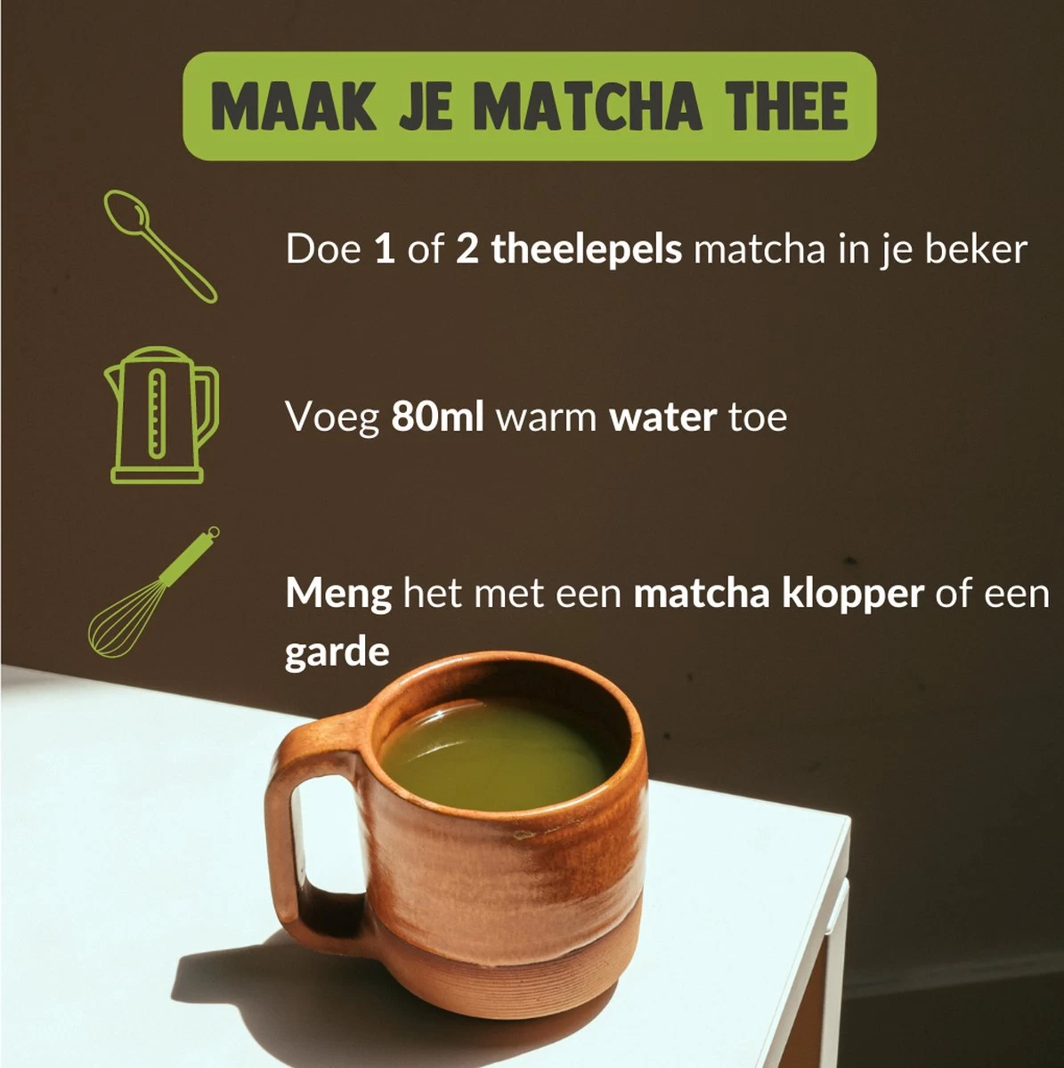 Cupplement | Premium Matcha 90 Gram | Biologisch | Gratis Verzending | Hoogste Kwaliteit Groene Thee Poeder 10 Cupplement | Premium Matcha 90 Gram | Biologisch | Gratis Verzending | Hoogste Kwaliteit Groene Thee Poeder - Afbeelding 8