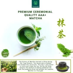 TMomentes® PREMIUM CEREMONIAL MATCHA Thee - Matcha Poeder - Ceremoniële Matcha Thee - 100% Organisch Gecertificeerd - 60 Gram - AAA+ Gradering