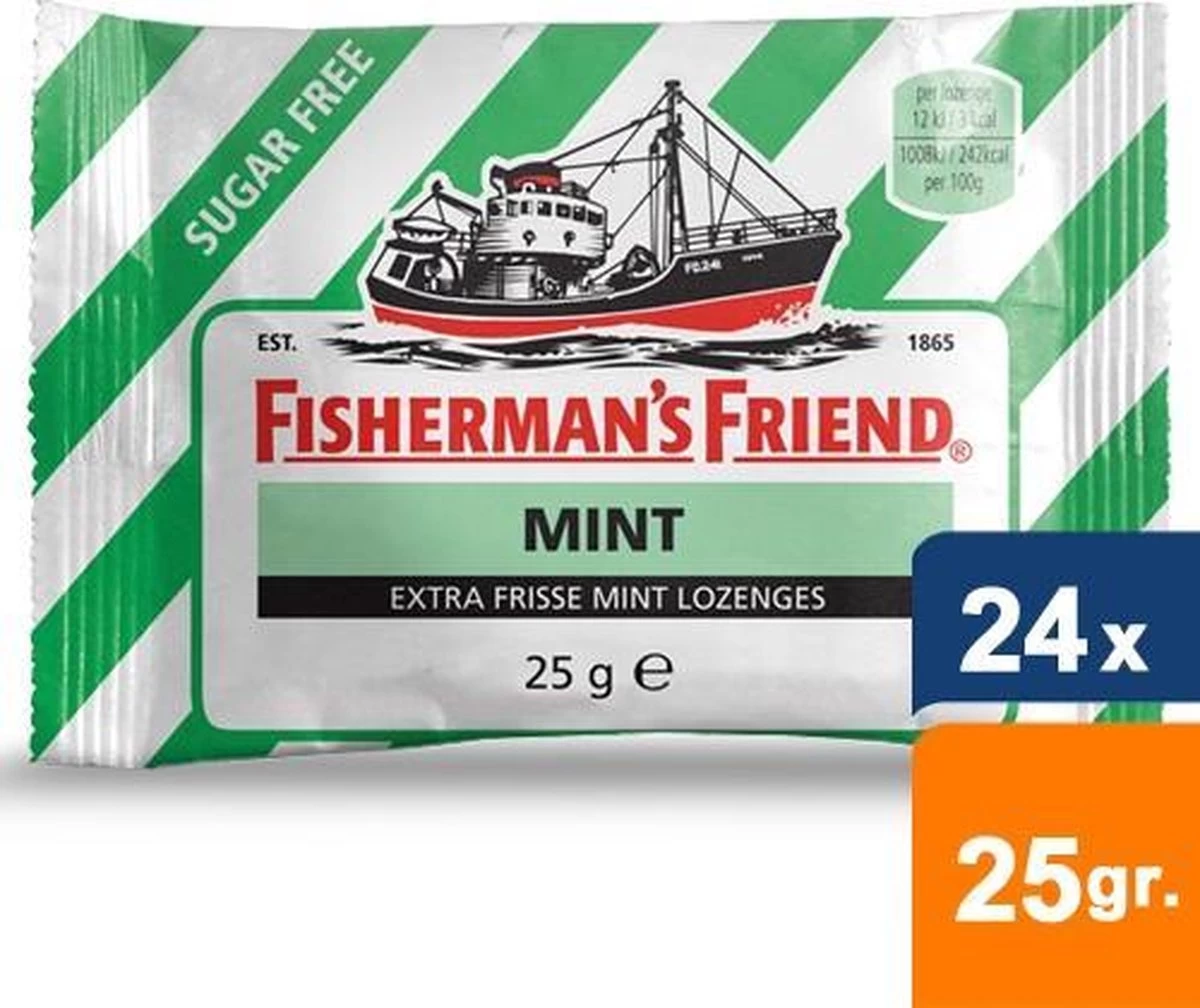 Fisherman's Friend Menthol Zuigtabletten Munt - 24 X 25g Zakjes 5 Fisherman's Friend Menthol Zuigtabletten Munt - 24 X 25g Zakjes - Afbeelding 3