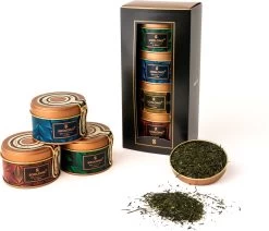 Soolong Japan Nr30 Cadeau Of Proefpakket Met 4 Luxe Japanse Theeen - Exclusieve Fukamushicha, Genmaicha Matcha Satsuki En Sencha - Als Relatiegeschenk, Proeverij Of Valentijnsdag - Assortiment 4stuks