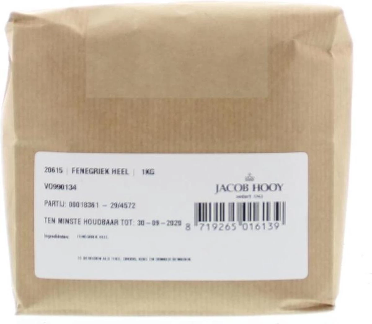 Jacob Hooy Fenegriek Heel 1000gr 3 Jacob Hooy Fenegriek Heel 1000gr