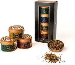 Soolong South Africa Nr40 Rooibos Cadeau Of Proefpakket Met Vier Luxe Theeen - Losse Rooibos & Honeybush - Ideaal Als Relatiegeschenk, Proeverij Of Met Valentijnsdag - Assortiment 4stuks