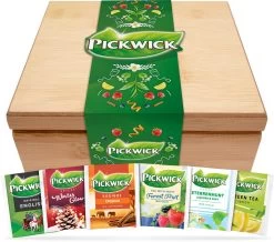 Pickwick Bamboe Houten Theedoos - Geschenkset - 60 Theezakjes