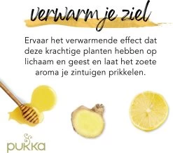 Pukka Lemon Ginger & Manuka Honey Thee, Met Gember, Citroen En Honing - 4 X 20 Zakjes - GB-BIO-05 -Eten En Drinken 1200x1062