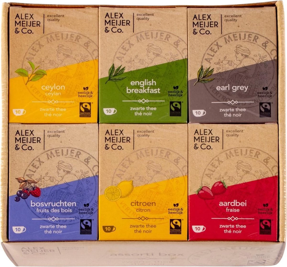 Thee Assortiment Verschillende Smaakjes 60 Theezakjes 2 Gram Alex Meijer Fair Trade 3 Thee Assortiment Verschillende Smaakjes 60 Theezakjes 2 Gram Alex Meijer Fair Trade