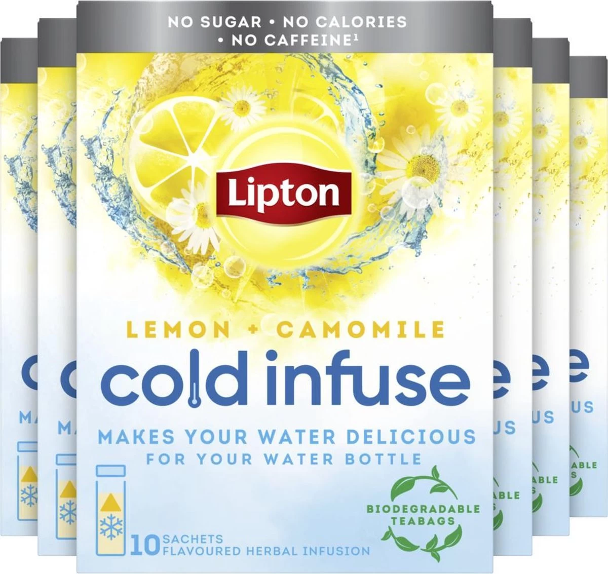 Lipton Cold Infuse Lemon & Camomile, Smaak Voor Koud Water Zonder Suiker En Calorieën - 6 X 10 Zakjes - NL-BIO-01 3 Lipton Cold Infuse Lemon & Camomile, Smaak Voor Koud Water Zonder Suiker En Calorieën - 6 X 10 Zakjes - NL-BIO-01