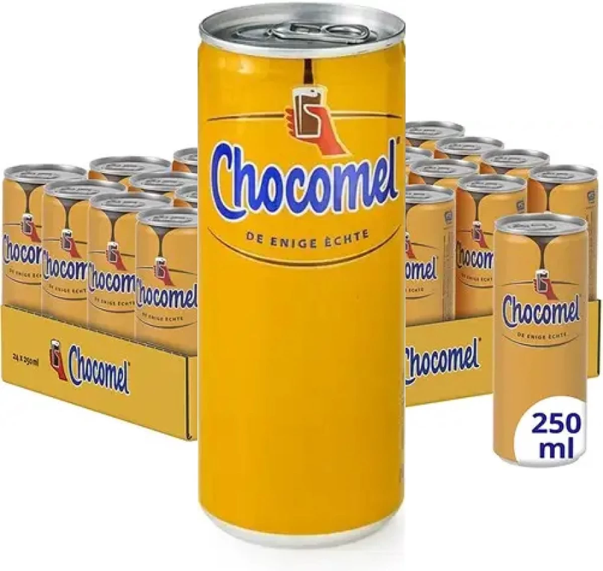 Chocomel Vol Blikjes - 24 X 250 Ml 3 Chocomel Vol Blikjes - 24 X 250 Ml