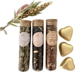 Het Theeplankje Giftset Theeproeverij Hartjesogen (Lottea, Thee Cadeaubox, Thee Cadeau, Cadeau Theeliefhebber, Relatiegeschenk, Personeelsgeschenk)