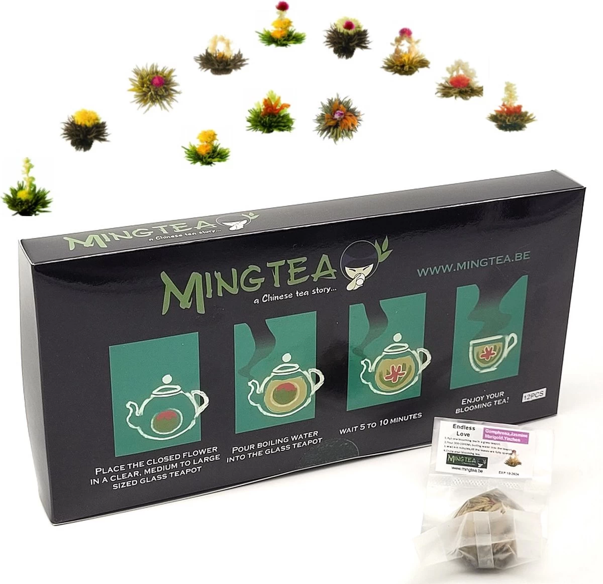 Luxe Verpakking Van 12 Theebloemen 4 Luxe Verpakking Van 12 Theebloemen - Afbeelding 2