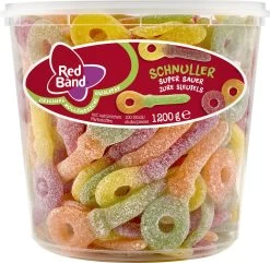 Red Band Zure Sleutels 1 Pot à 100 Stuks - Zuur Snoep - Winegums Met Fruitsmaak