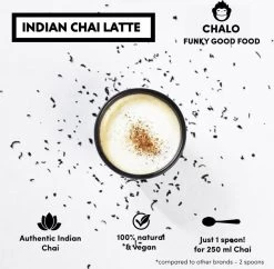 CHALO Chini Masala Chai Latte - Indische Vegan Chai - Zwarte Assam Thee - 25 Porties/ 300GR - Met Minder Suiker 13 CHALO Chini Masala Chai Latte - Indische Vegan Chai - Zwarte Assam Thee - 25 Porties/ 300GR - Met Minder Suiker -Eten En Drinken 1200x1177