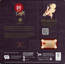 Douwe Egberts D.E Café Lungo Koffiecups - Intesiteit 8/12 - 10 X 20 Capsules -Eten En Drinken 1200x1186 5