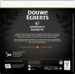 Douwe Egberts Espresso Ristretto (12) - 10 X 20 Koffiecups -Eten En Drinken 1200x1186 6
