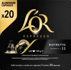 L'OR Espresso Ristretto Koffiecups - Intensiteit 11/12 - 10 X 20 Capsules -Eten En Drinken 1200x1187