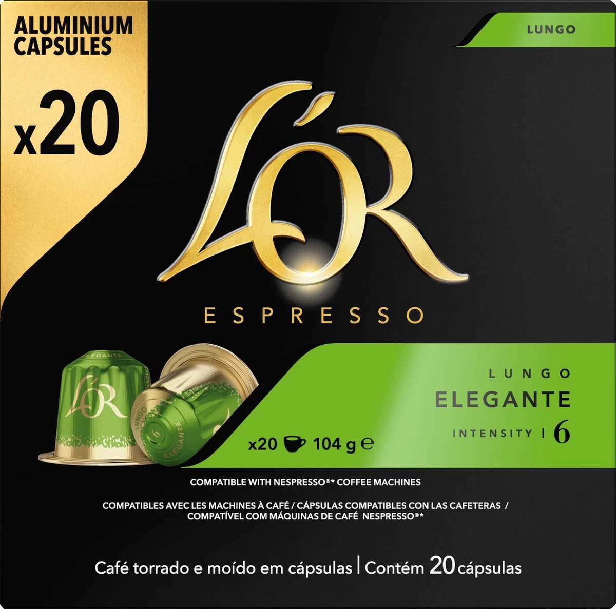 L'OR Lungo Elegante Koffiecups - Intensiteit 6/12 - 10 X 20 Capsules 12 L'OR Lungo Elegante Koffiecups - Intensiteit 6/12 - 10 X 20 Capsules - Afbeelding 10