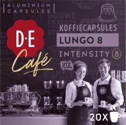 Douwe Egberts D.E Café Lungo Koffiecups - Intesiteit 8/12 - 10 X 20 Capsules -Eten En Drinken 1200x1189 3