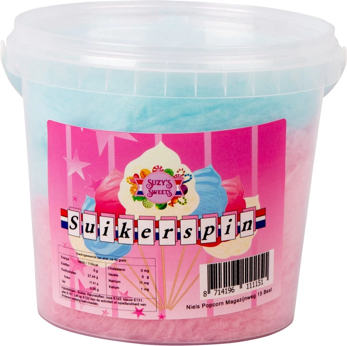 Suikerspin In Emmer 24 Stuks Assorti Kleuren. De Suikerspin Zoals Op De Kermis !!! 3 Suikerspin In Emmer 24 Stuks Assorti Kleuren. De Suikerspin Zoals Op De Kermis !!!