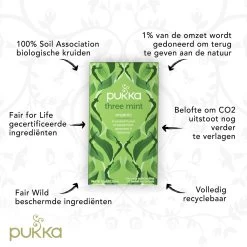 Pukka Three Mint Thee, Met Pepermunt, Groene Munt En Veldmunt - 4 X 20 Zakjes - GB-BIO-05 -Eten En Drinken 1200x1200 103