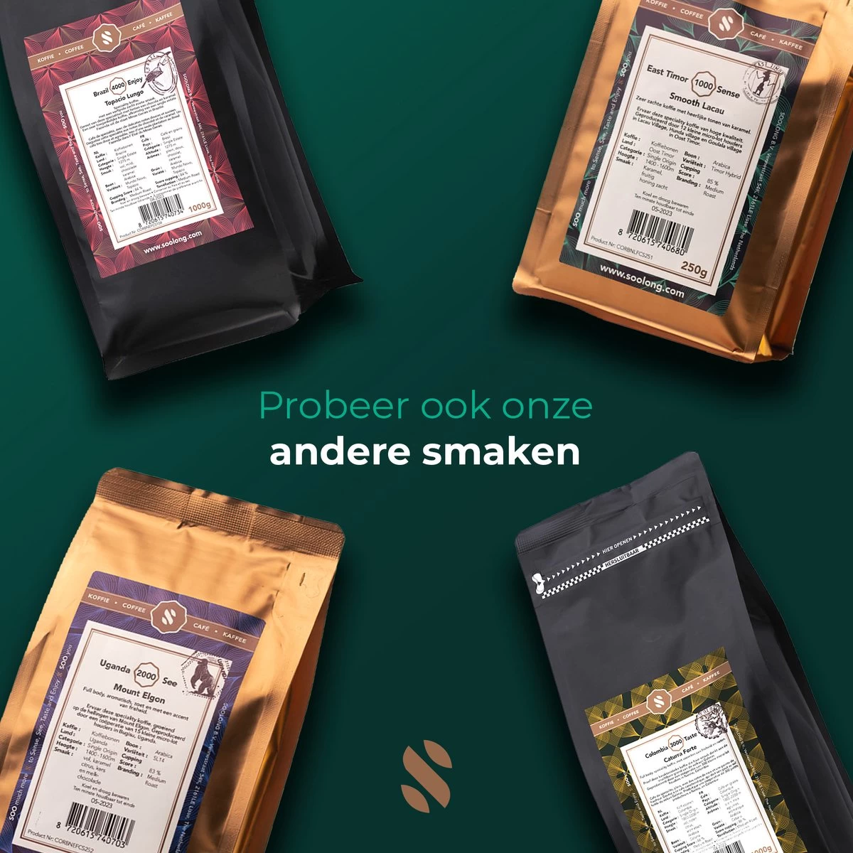 Soolong Sense Oost Timor Nr1000 Koffiebonen Smooth Lacau - Speciality Koffie Arabica Medium Roast Met Rijke Kruidige Smaak Met Heerlijke Ondertonen Van Karamel - Zak 250gram 9 Soolong Sense Oost Timor Nr1000 Koffiebonen Smooth Lacau - Speciality Koffie Arabica Medium Roast Met Rijke Kruidige Smaak Met Heerlijke Ondertonen Van Karamel - Zak 250gram - Afbeelding 7