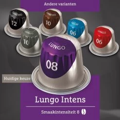 Douwe Egberts Lungo Intens Koffiecups - Intensiteit 8/12 - 10 X 10 Capsules -Eten En Drinken 1200x1200 344