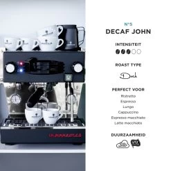 Aroma Club - Cafeïnevrije Koffiebonen 1KG - No. 5 Decaf John - Koffie Intensiteit 3/5 -Eten En Drinken 1200x1200 457