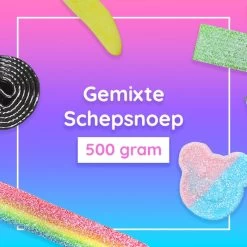 Merkloos Mijn Snoepgoed - Gemixte Snoepjes - 500 Gram - Tiktok Trend - Zoet Zuur - Hard En Zacht - Schepsnoep - Snoepgoed - Snoep - Cadeautje - Geschenk - Voor Hem - Voor Haar