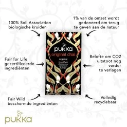Pukka Original Chai Thee, Met Kaneel, Gember En Kardemom - 4 X 20 Zakjes - GB-BIO-05 8 Pukka Original Chai Thee, Met Kaneel, Gember En Kardemom - 4 X 20 Zakjes - GB-BIO-05 -Eten En Drinken 1200x1200 71