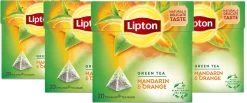 Lipton Mandarin Orange Groene Thee, Met Een Vleugje Mandarijn En Sinaasappel - 4 X 20 Zakjes - PL-EKO-03