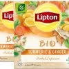 Lipton Turmeric & Ginger Kruidenthee, Met De Vurige, Verwarmende Smaak Van Gember En Kurkuma - 4 X 20 Zakjes - PL-EKO-03 -Eten En Drinken 1200x520