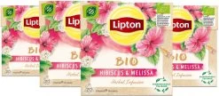 Lipton Hibiscus & Melissa Kruidenthee, Met De Zoete Smaak Van Hibiscus En De Frisse Smaak Van Melissa - 4 X 20 Zakjes - PL-EKO-03