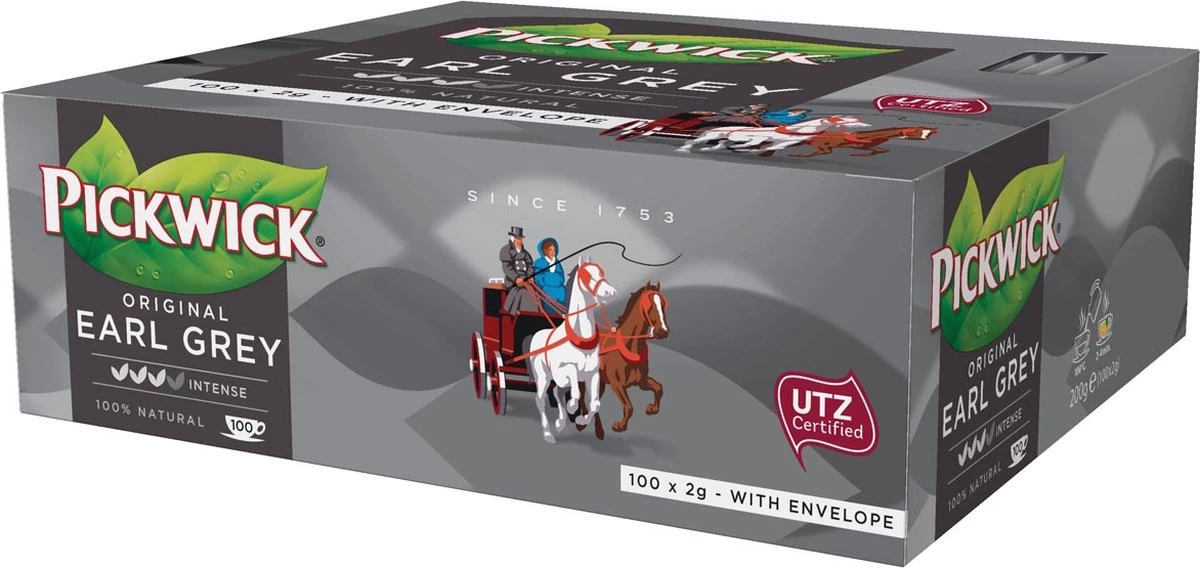 Pickwick Thee Earl Grey Pak Van 100 Stuks 4 Pickwick Thee Earl Grey Pak Van 100 Stuks - Afbeelding 2