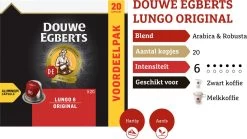 Douwe Egberts Lungo Original Koffiecups - Intensiteit 6/12 - 10 X 20 Capsules -Eten En Drinken 1200x674 2