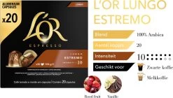 L'OR Lungo Estremo (10) - 10 X 20 Koffiecups -Eten En Drinken 1200x678 2