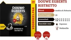 Douwe Egberts Espresso Ristretto (12) - 10 X 20 Koffiecups -Eten En Drinken 1200x681 1