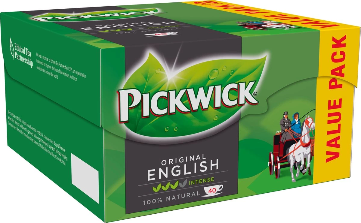 Pickwick English Zwarte Thee - 6 X 40 Zakjes - Extra Grote Verpakking 6 Pickwick English Zwarte Thee - 6 X 40 Zakjes - Extra Grote Verpakking - Afbeelding 4