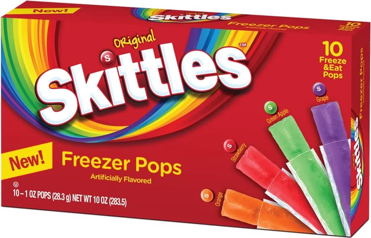 Skittles Freezer Pops - 10 Ijsjes - Ijs 3 Skittles Freezer Pops - 10 Ijsjes - Ijs