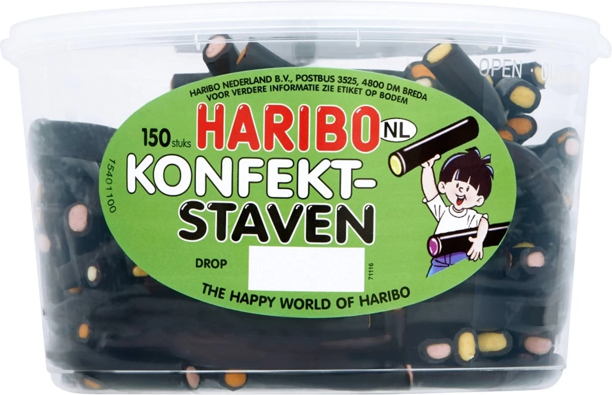 Haribo Konfekstaven - 150 Stuks 4 Haribo Konfekstaven - 150 Stuks - Afbeelding 2